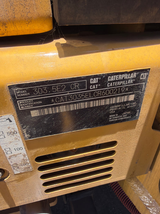 INV# 25054 - 2018 CATERPILLAR 303.5 SN: CAT3035ELCR600219