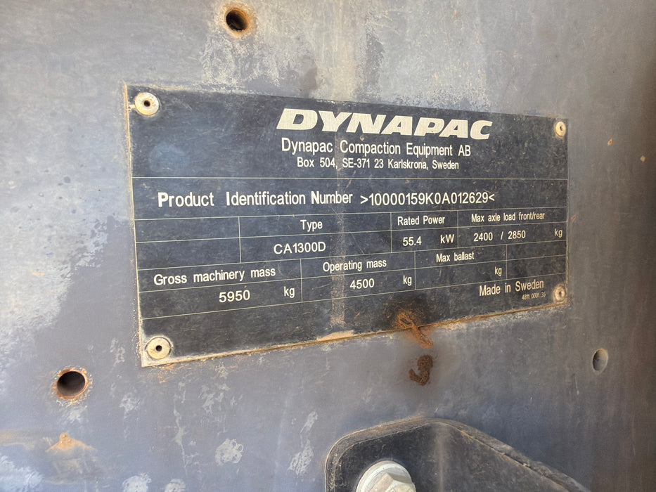 INV# 25100 - 2015 DYNAPAC 3A1300D SN: 10000159K0A012629